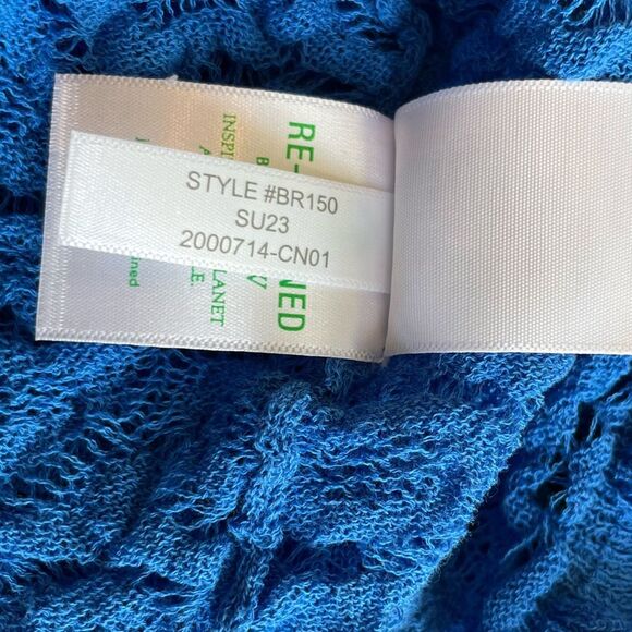 J Crew Limited Edition Blue Open Back Lace Mini Sweater Dress Size XL - Picture 6 of 8